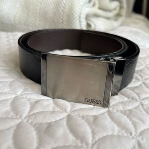 Mens Guess Brass Belt